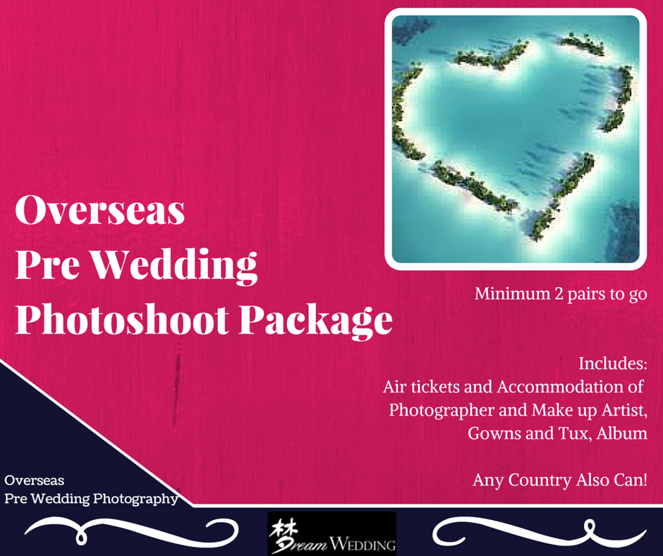 Singapore Bridal Dream Wedding Boutique 1 overseas photography package rates