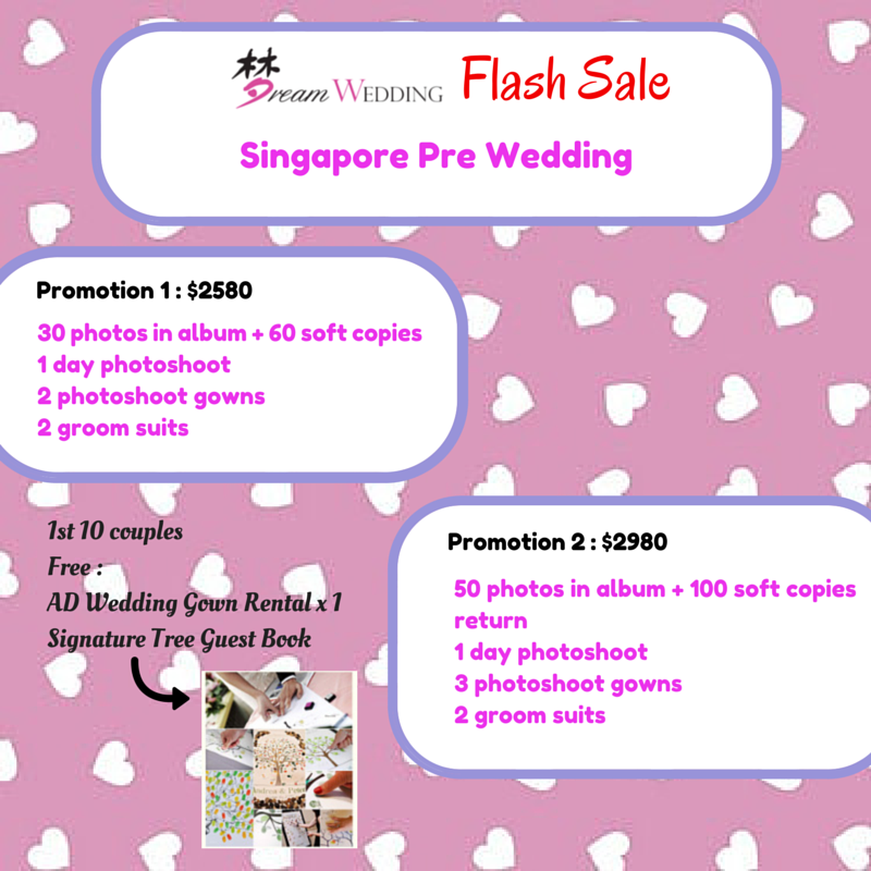 singapore top bridal dream wedding pre wedding singapore promotion singapore pre wedding flash sale