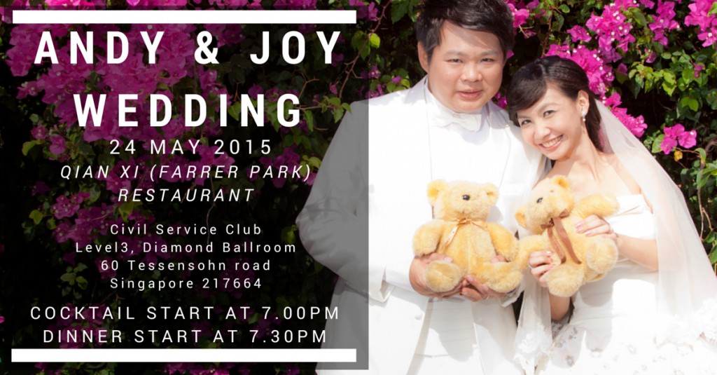 Andy & Joy Dream Wedding Banquet Invitation Card