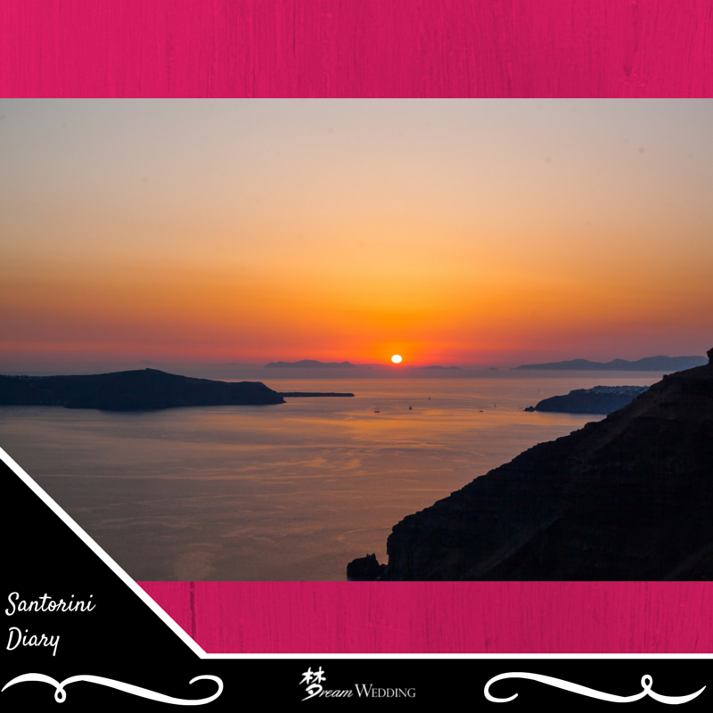 Sun set Santorini Diary Dream Wedding boutique singapore top overseas pre wedding photoshoot package 7