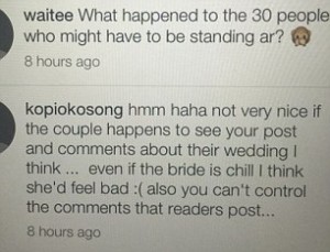 Is this the worst wedding guest ever dream wedding boutique singapore bridal review 22 comment from reader
