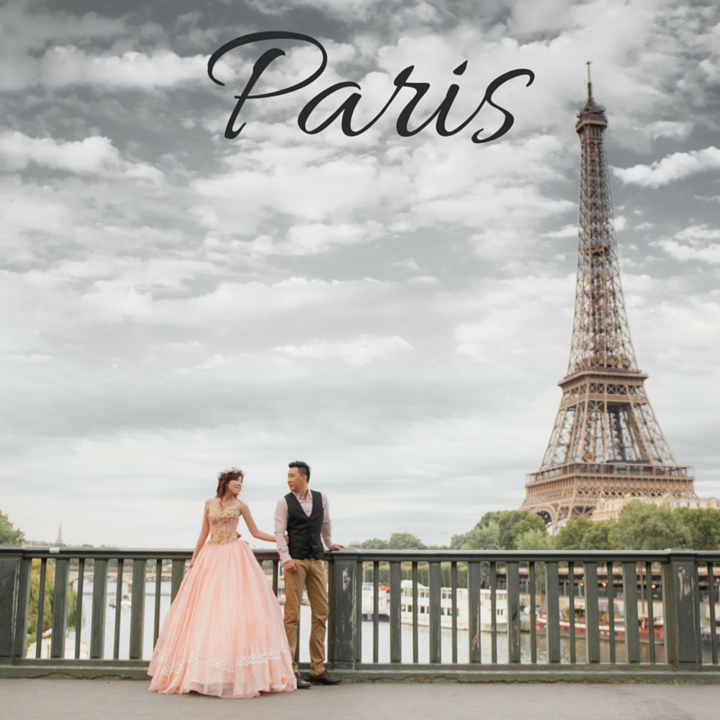 Paris Pre Wedding photoshoot package wedding gown rental dream wedding boutique singapore bridal make up package